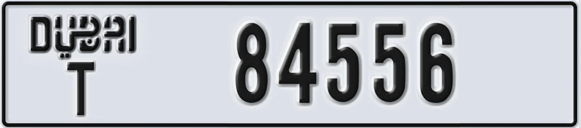 UAE License Plate Dubai T 84556