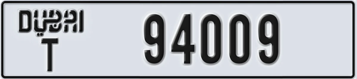 UAE License Plate Dubai T 94009