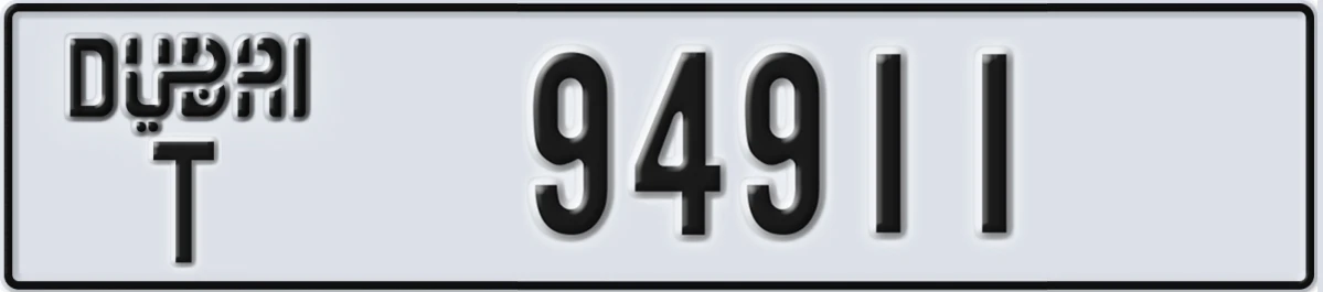UAE License Plate Dubai T 94911
