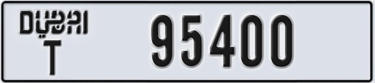 UAE License Plate Dubai T 95400