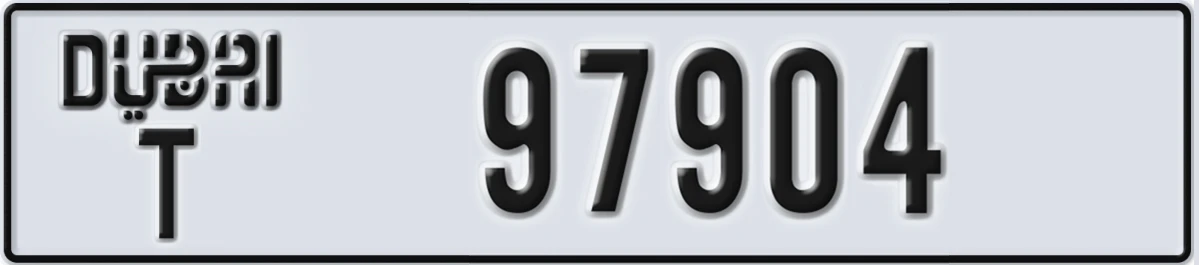 UAE License Plate Dubai T 97904