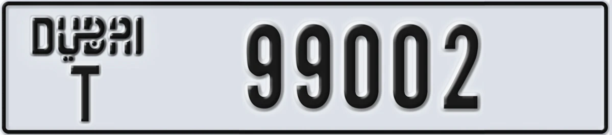 UAE License Plate Dubai T 99002