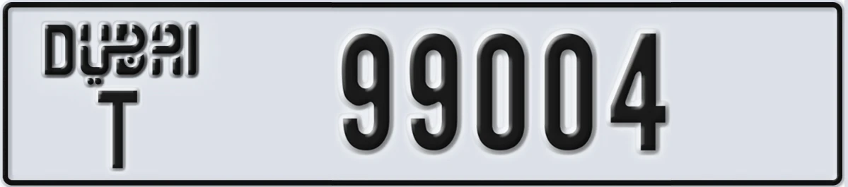 UAE License Plate Dubai T 99004