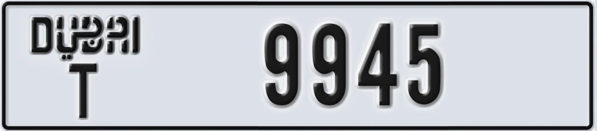 UAE License Plate Dubai T 9945