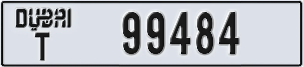 UAE License Plate Dubai T 99484
