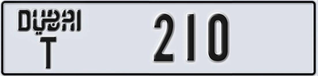 UAE License Plate Dubai T X210