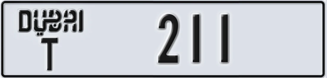 UAE License Plate Dubai T X211