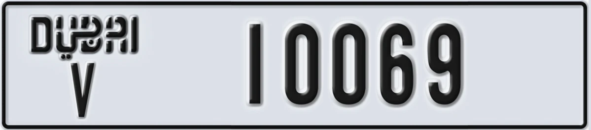 UAE License Plate Dubai V 10069