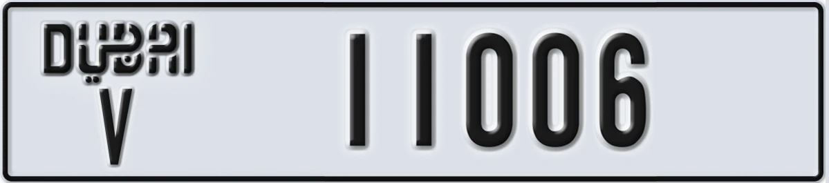 UAE License Plate Dubai V 11006