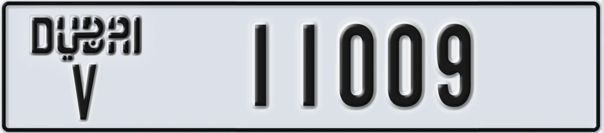 UAE License Plate Dubai V 11009