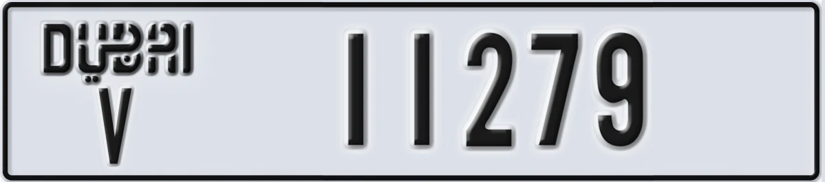 UAE License Plate Dubai V 11279