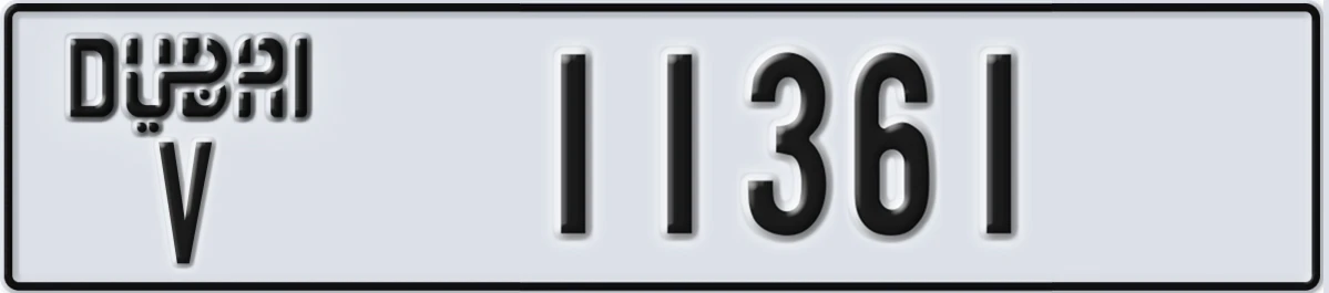 UAE License Plate Dubai V 11361