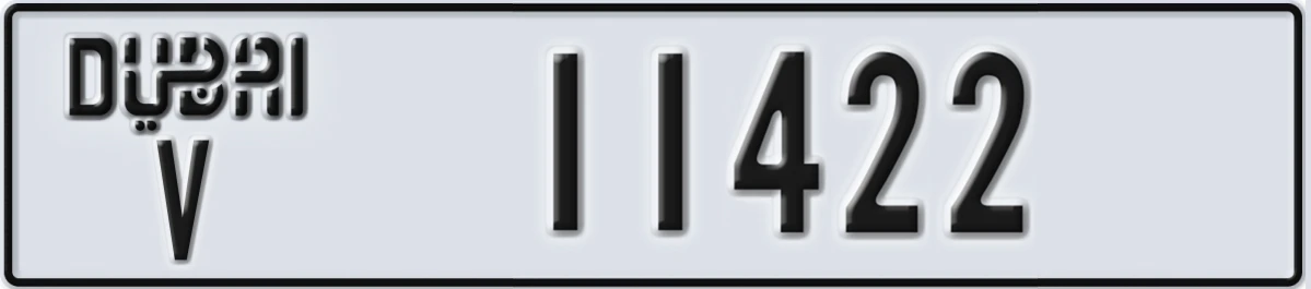 UAE License Plate Dubai V 11422
