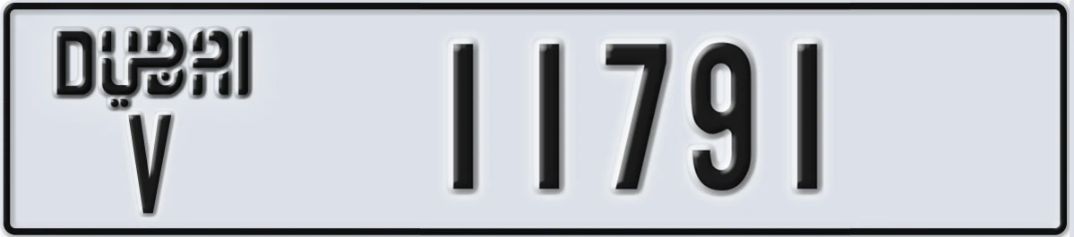 UAE License Plate Dubai V 11791
