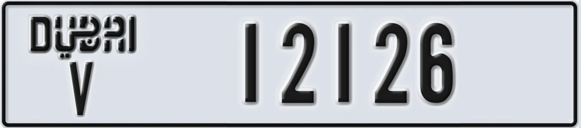 UAE License Plate Dubai V 12126