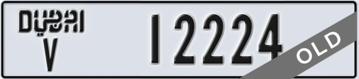 UAE License Plate Dubai V 12224