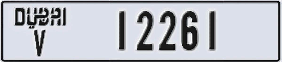 UAE License Plate Dubai V 12261