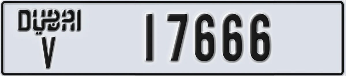 UAE License Plate Dubai V 17666