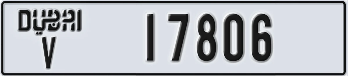 UAE License Plate Dubai V 17806