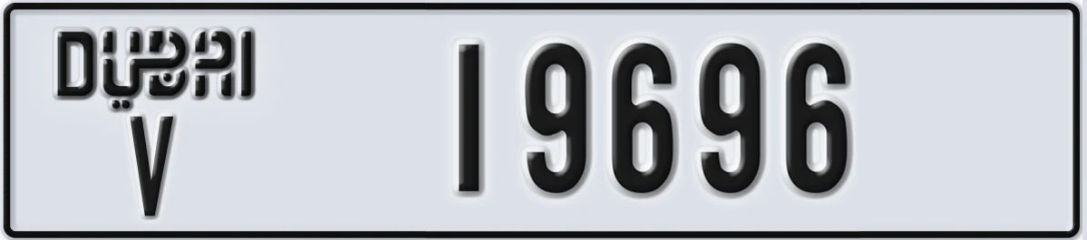 UAE License Plate Dubai V 19696