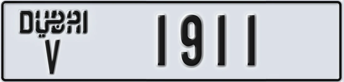 UAE License Plate Dubai V 19X11