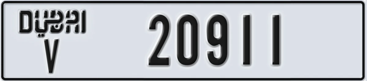 UAE License Plate Dubai V 20911