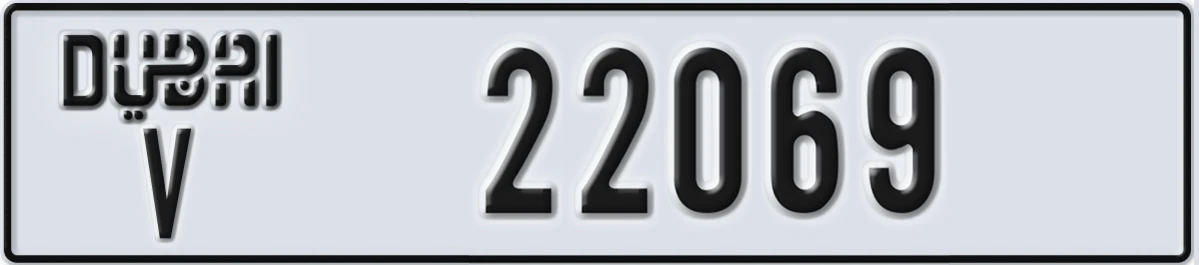 UAE License Plate Dubai V 22069