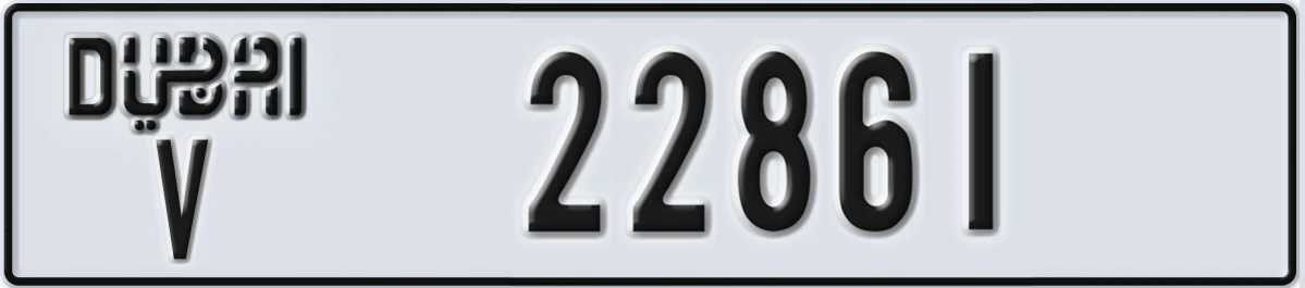 UAE License Plate Dubai V 22861