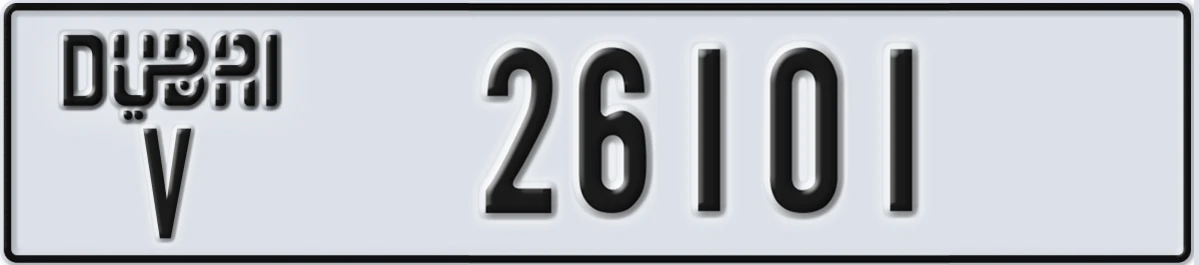 UAE License Plate Dubai V 26101