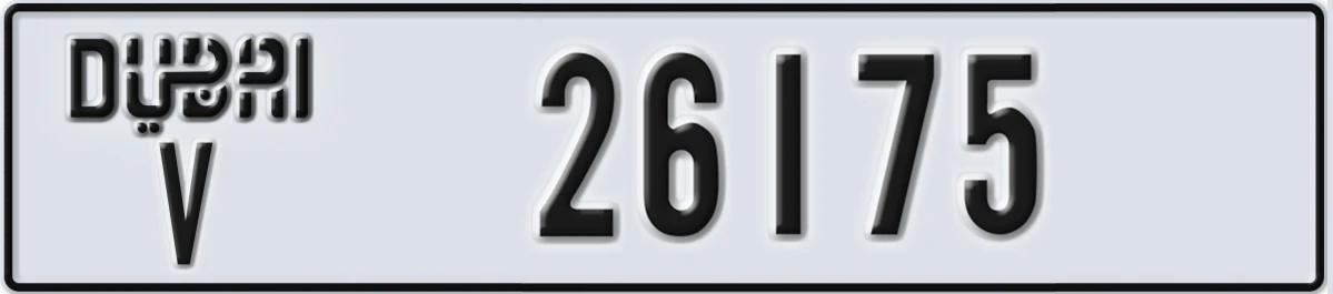 UAE License Plate Dubai V 26175