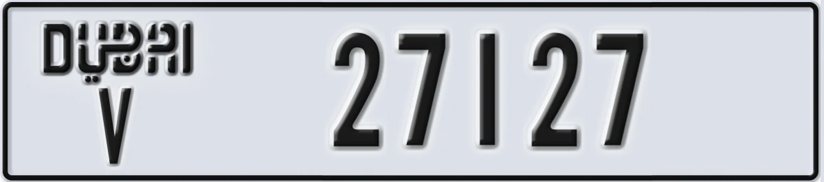UAE License Plate Dubai V 27127