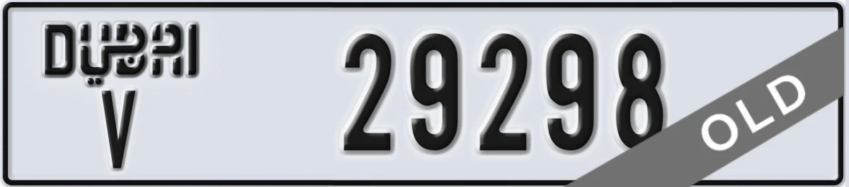 UAE License Plate Dubai V 29298