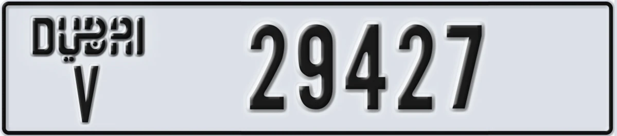 UAE License Plate Dubai V 29427