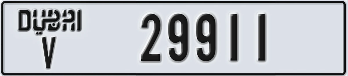 UAE License Plate Dubai V 29911