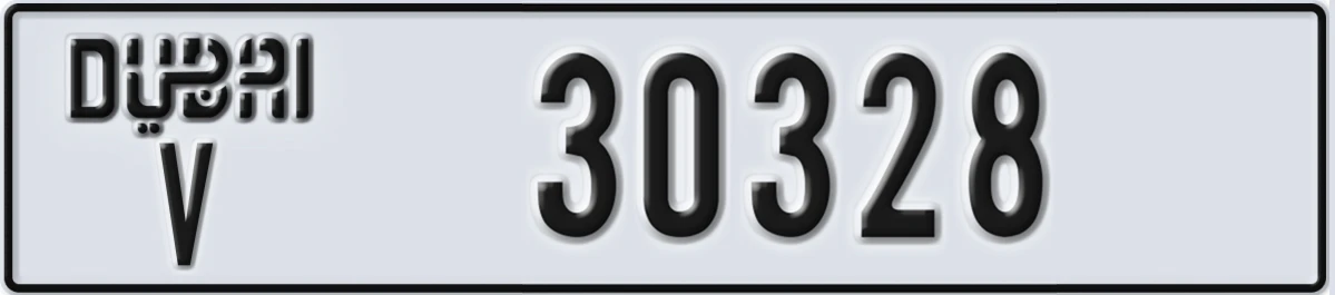 UAE License Plate Dubai V 30328