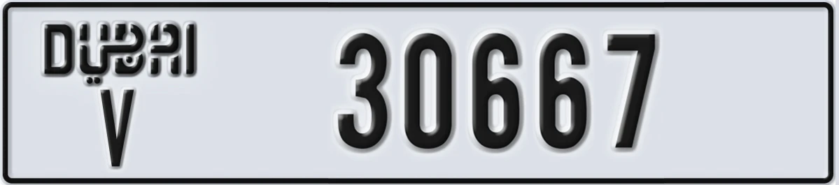UAE License Plate Dubai V 30667