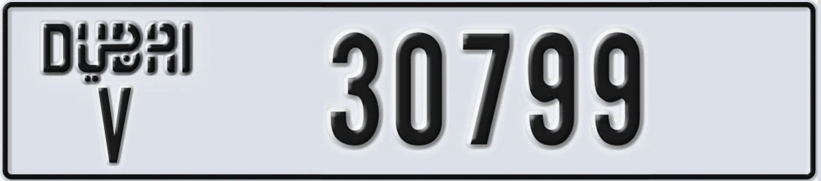 UAE License Plate Dubai V 30799