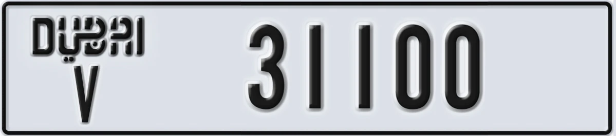 UAE License Plate Dubai V 31100