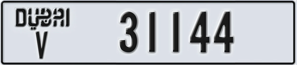 UAE License Plate Dubai V 31144