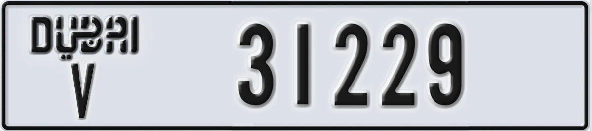 UAE License Plate Dubai V 31229