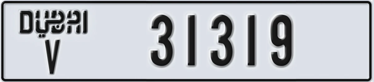 UAE License Plate Dubai V 31319