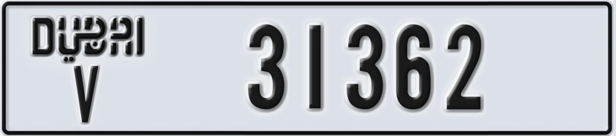 UAE License Plate Dubai V 31362