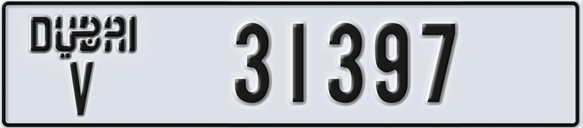 UAE License Plate Dubai V 31397