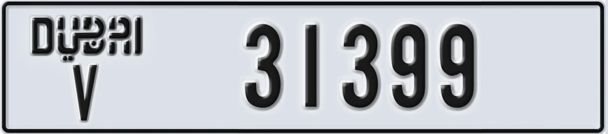 UAE License Plate Dubai V 31399