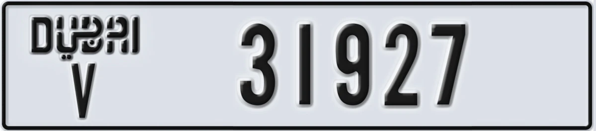 UAE License Plate Dubai V 31927