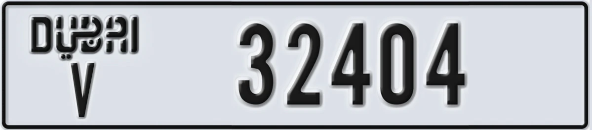 UAE License Plate Dubai V 32404