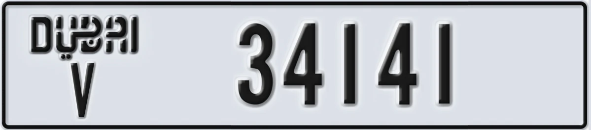 UAE License Plate Dubai V 34141