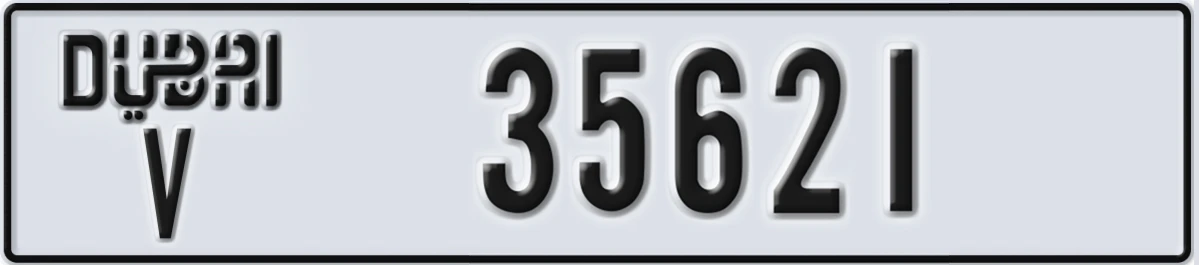 UAE License Plate Dubai V 35621