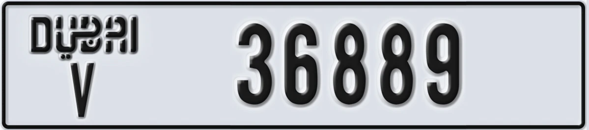 UAE License Plate Dubai V 36889