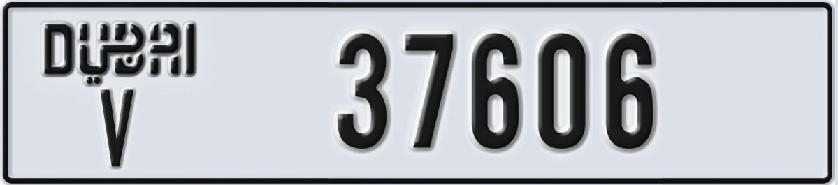 UAE License Plate Dubai V 37606